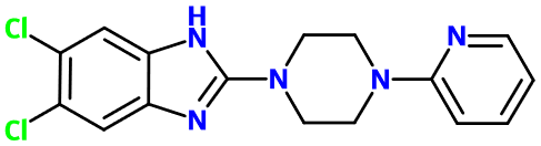 (图片) MC007636 5,6-Dichloro-2-[4-pyridinyl-1-piperazinyl]benzimidazole